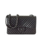 Chanel Bag Chevron So Black Jumbo Classic Double Flap Quilted New
