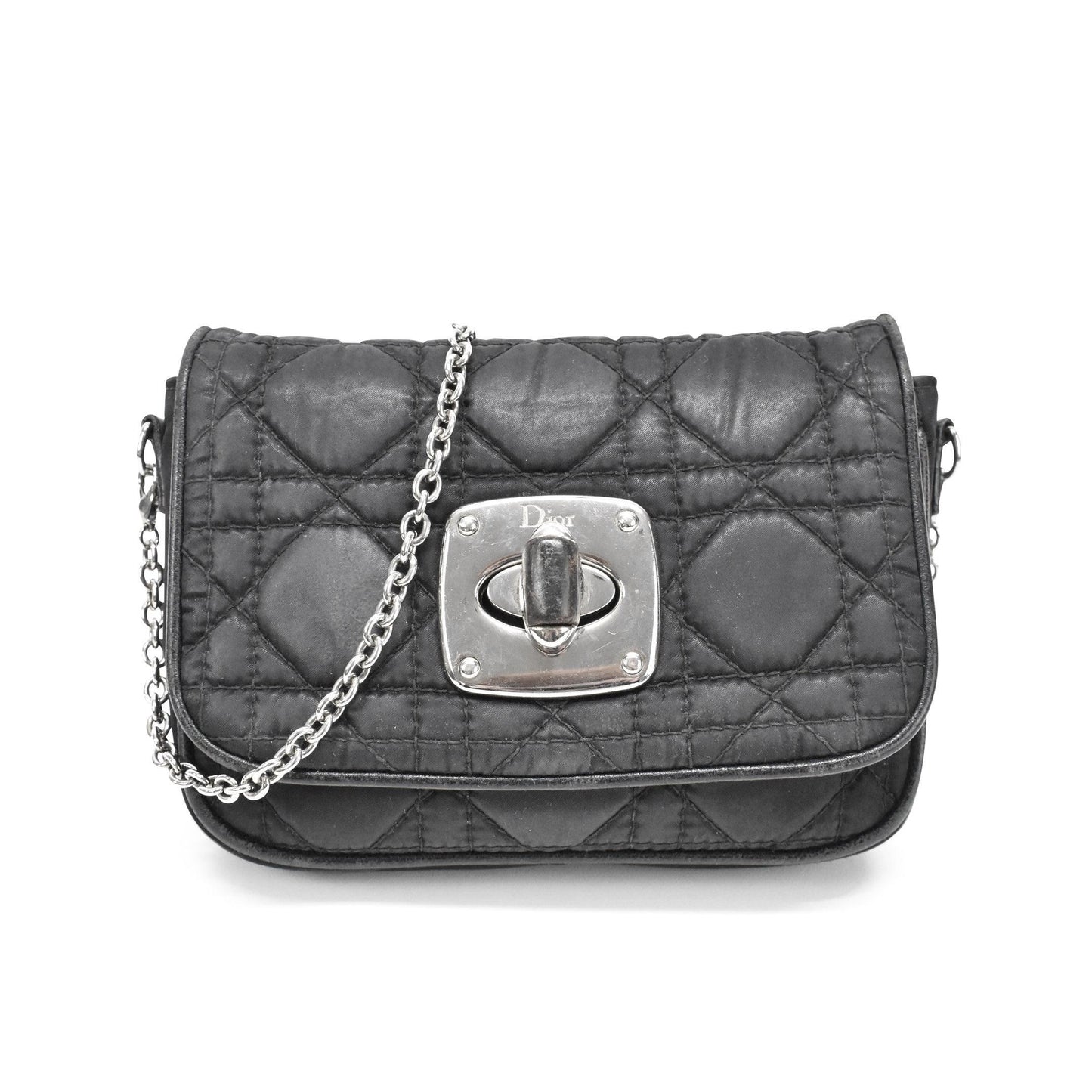 Dior Nylon Quilted Chain Crossbody Bag