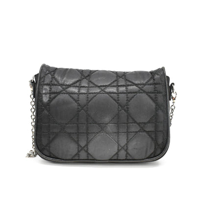 Dior Nylon Quilted Chain Crossbody Bag