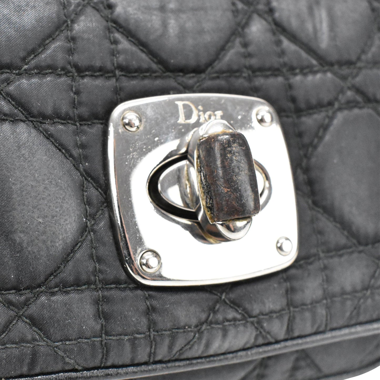 Dior Nylon Quilted Chain Crossbody Bag