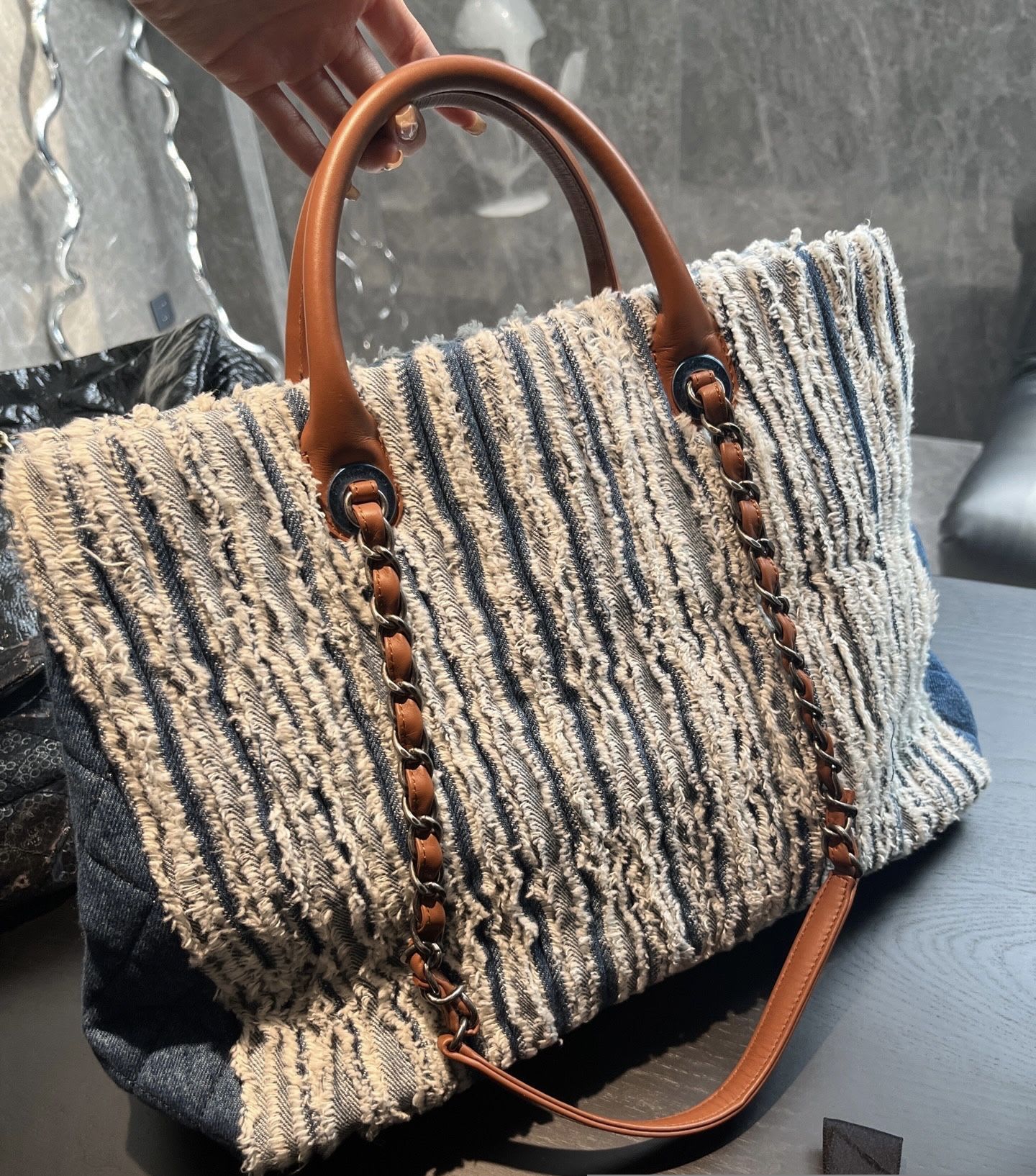 Chanel Luxury Leather Tote Bag Tote