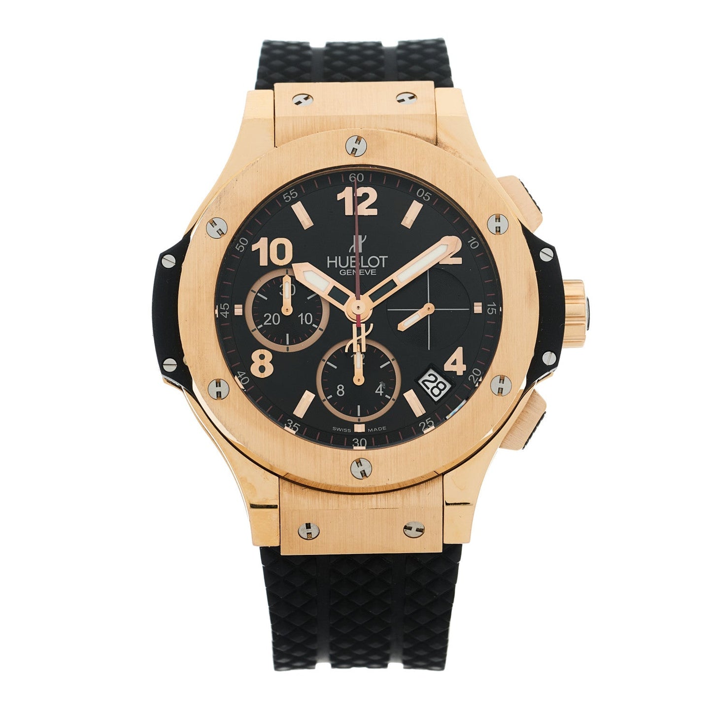 18K Rose Gold Rubber 41mm Big Bang Automatic Watch Black 341.PX.130.RX