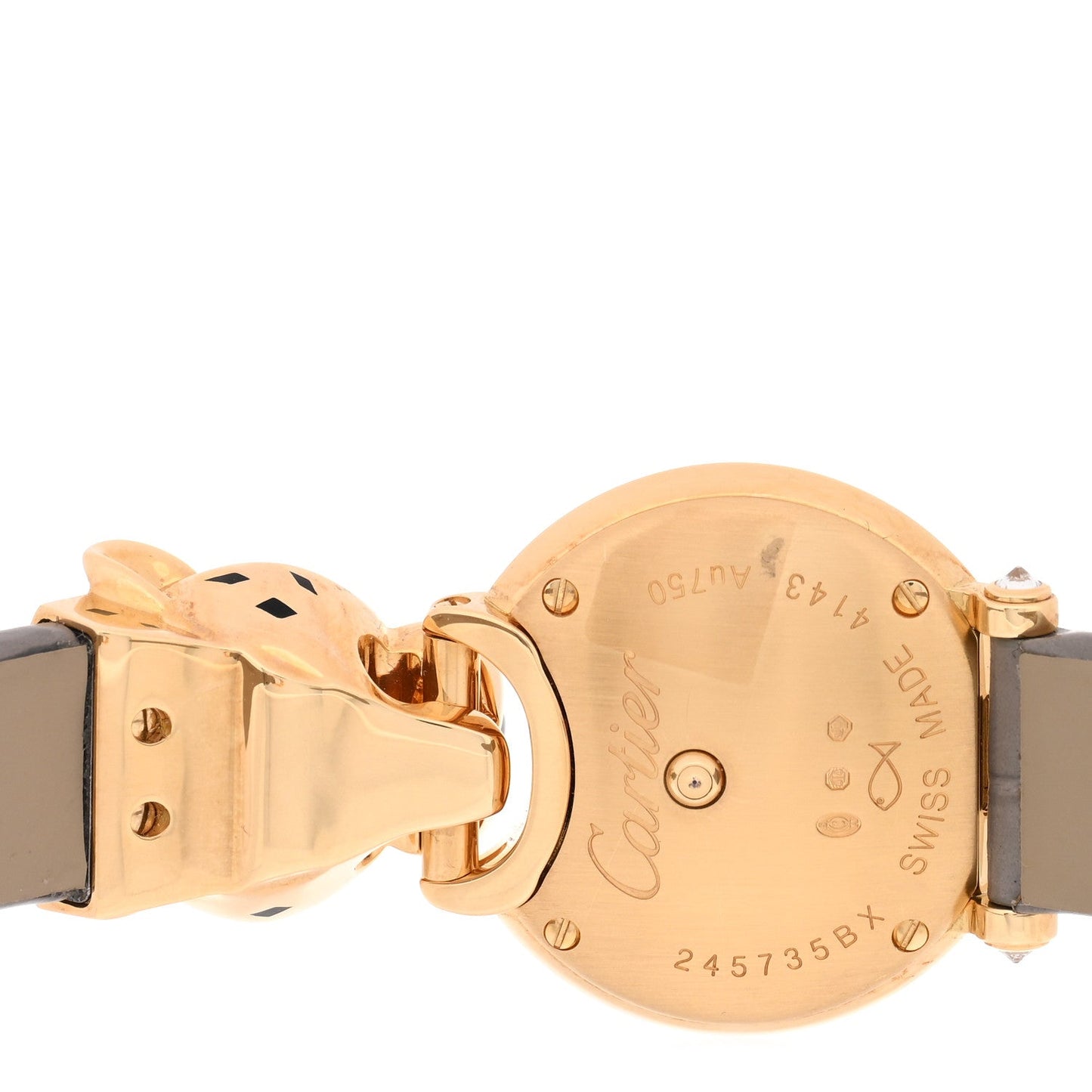 18K Yellow Gold Alligator Diamond 23.6mm La Panthere Quartz Watch