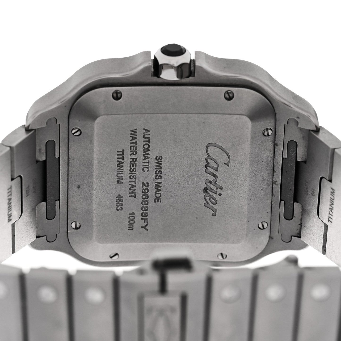 Titanium 39.8mm Santos De Cartier Automatic Watch