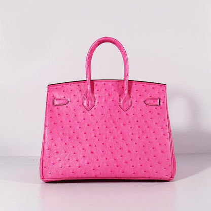 Luxury Hermes Birkin 35Cm Ostrich Leather Bag Rose Gold
