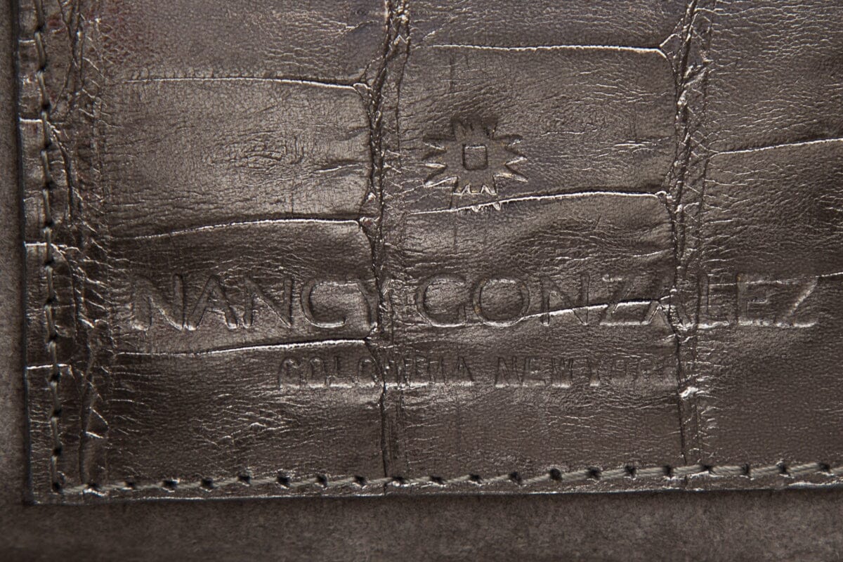 Nancy Gonzalez Silver Croc Crossbody