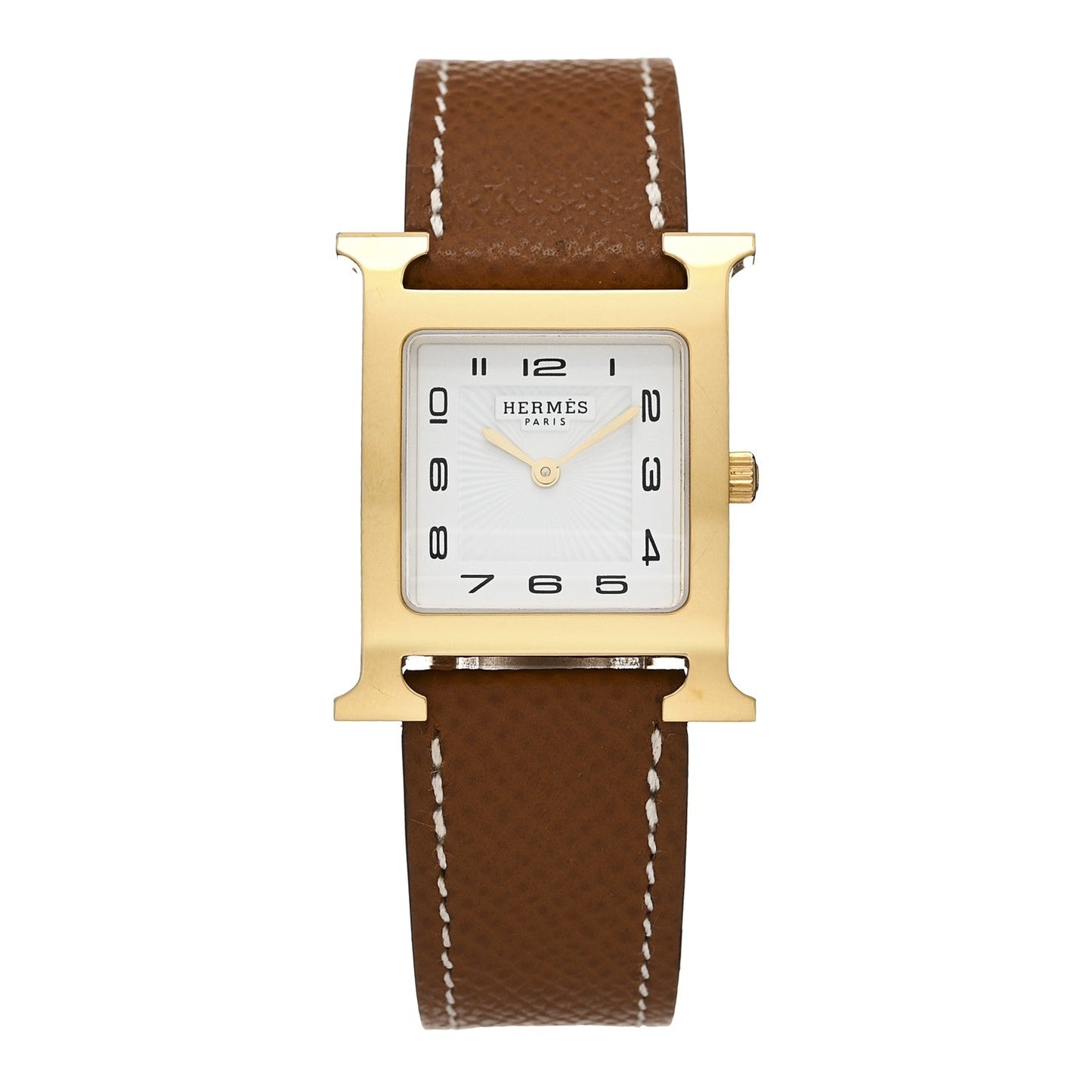 Stainless Steel Epsom 26mm Heure H Hour Quartz Watch Gold