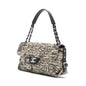 Chanel Camelia Turnrock Chain Shooter Tweed Black Multicolor (Silver G ) Shooter Bag Shooter Bag Lady Hybrid ShipSS escence Online