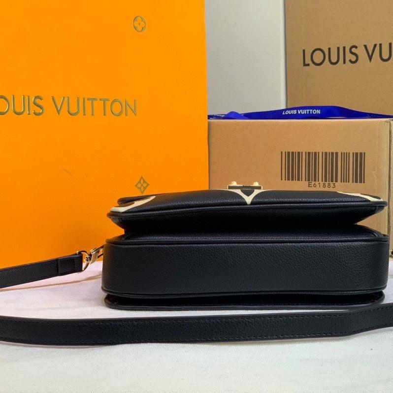 Makersluxe - Monogram Crossbody Bag Black