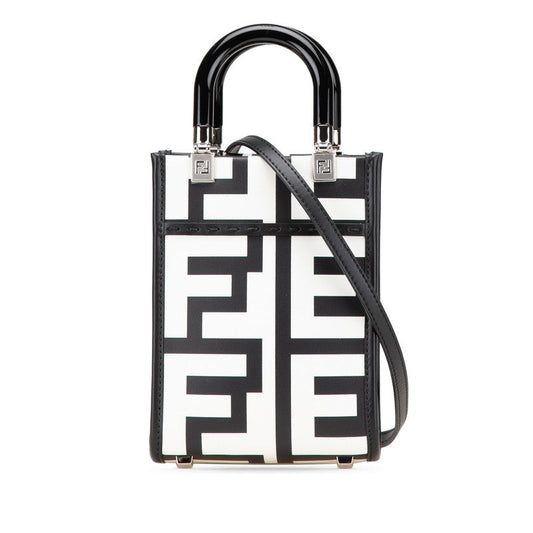 Fendi Sunshine Leather Red Tote Bag Style 14