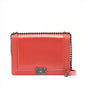 Chanel Boy Leather Red Gold Silver Chain Shoulder Bag Style