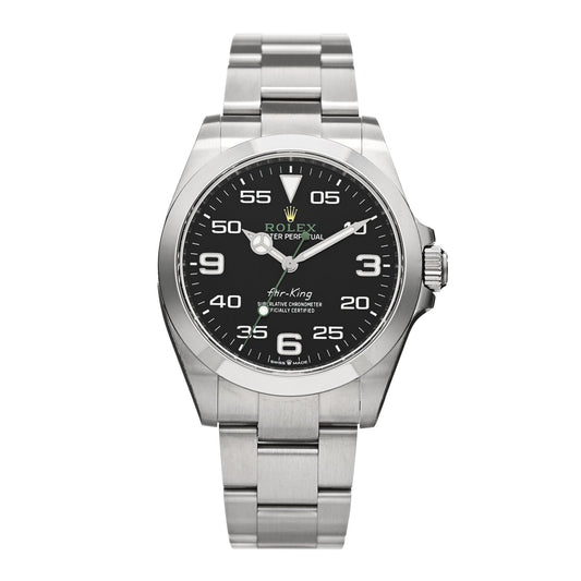 Stainless Steel 40mm Air-King Oyster Perpetual Watch Black 126900