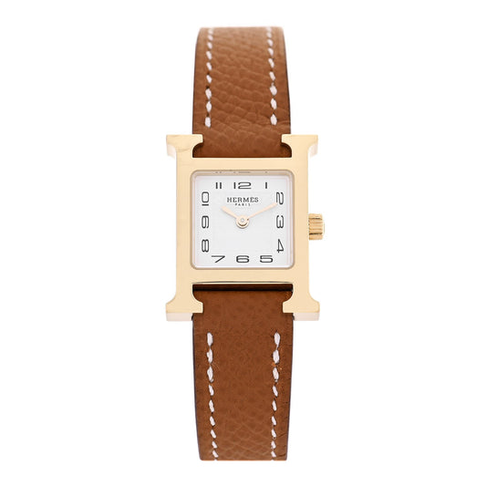 Stainless Steel Epsom 17.2mm Heure H Hour Quartz Watch Gold