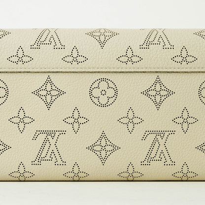 Louis Vuitton  Lv ivory Leather Long Wallet (Bi-Fold)