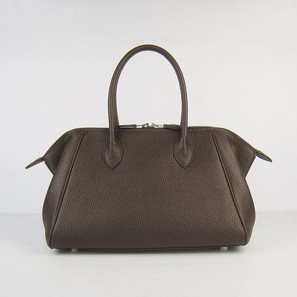 Luxury Hermes Paris Bombay Victoria Handbag Dark Coffee