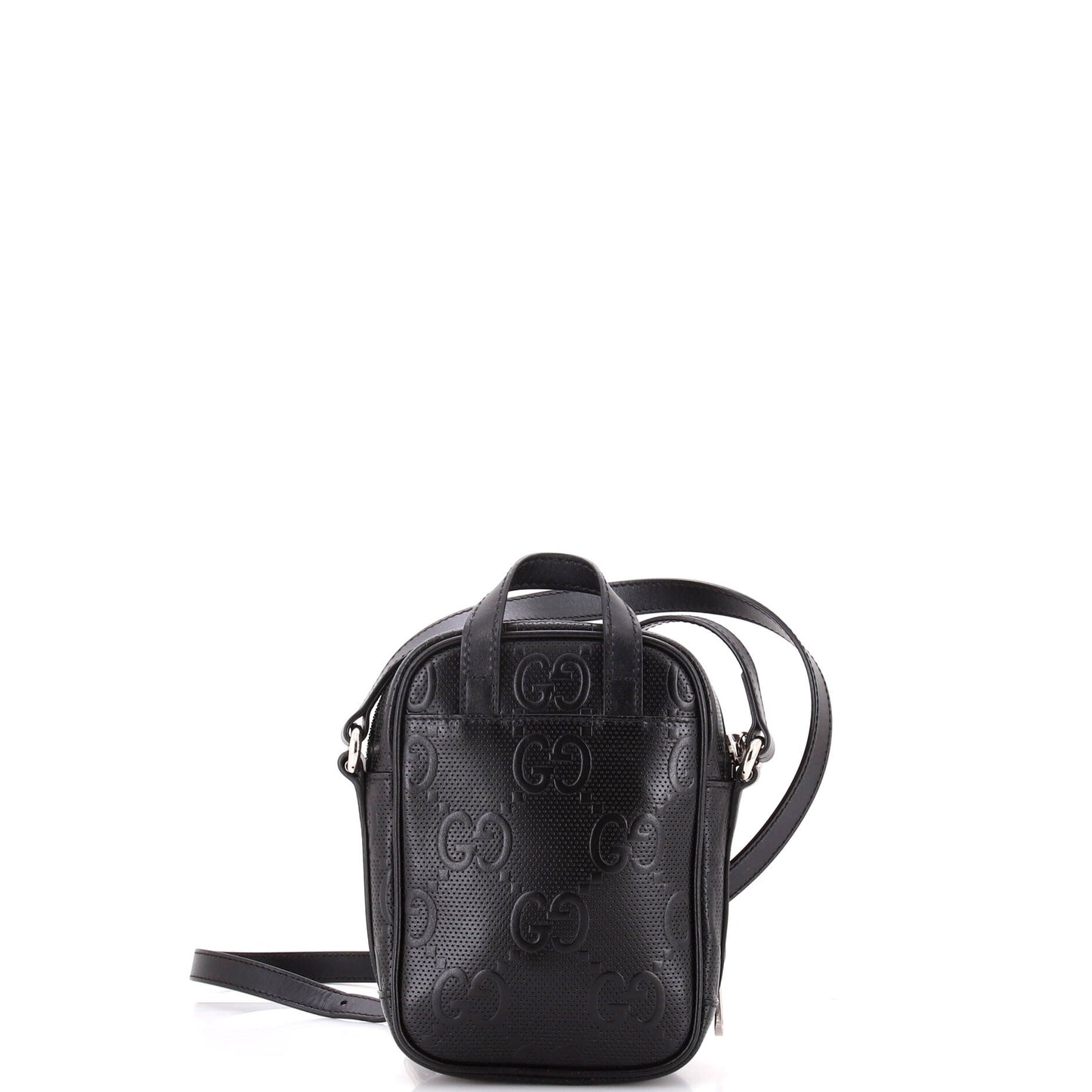 Top Handle Crossbody Bag GG Embossed Perforated Leather Mini