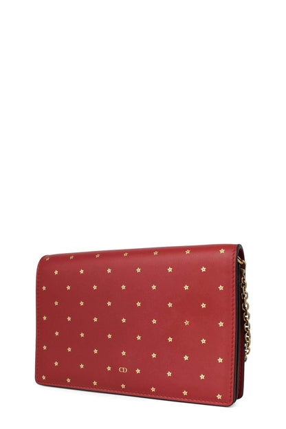Star Print Crossbody Bag Red