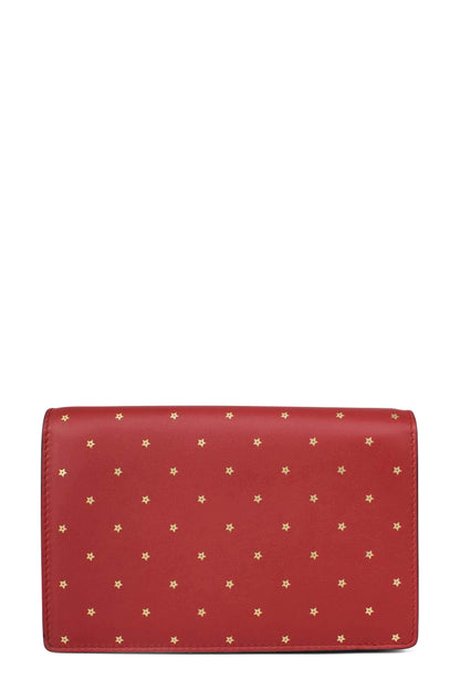 Star Print Crossbody Bag Red