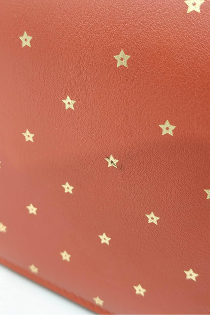 Star Print Crossbody Bag Red