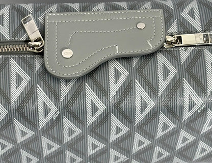 DIOR COATED CANVAS CD DIAMOND LINGOT TOLIETRY POUCH