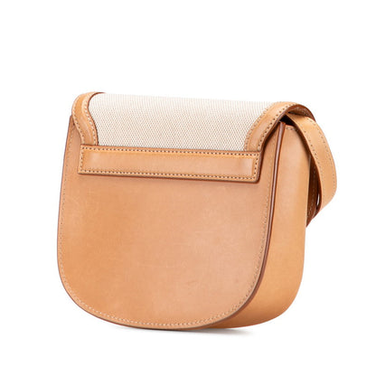 Saint Laurent Kaia Canvas Leather Shoulder Bag