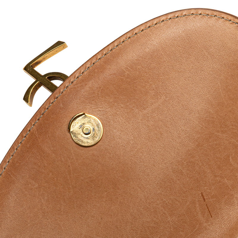 Saint Laurent Kaia Canvas Leather Shoulder Bag
