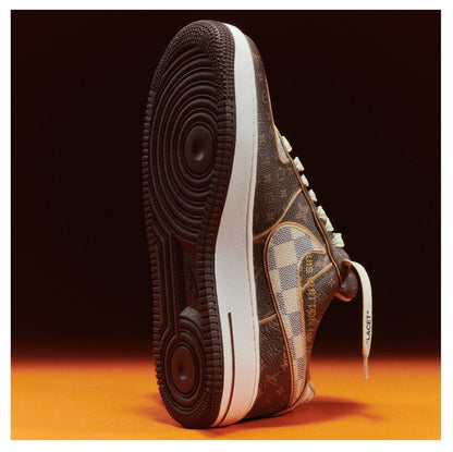 Nike Air Force 1 x Off x Louis Vuitton Brown Azur