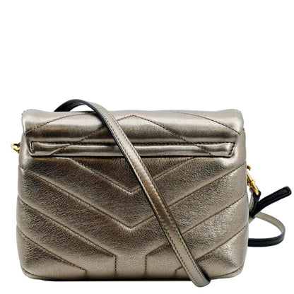 Saint Laurent Loulou Leather Gold Crossbody