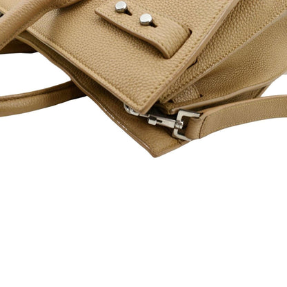 Saint Laurent Sac De Jour Leather Beige Shoulder Bag