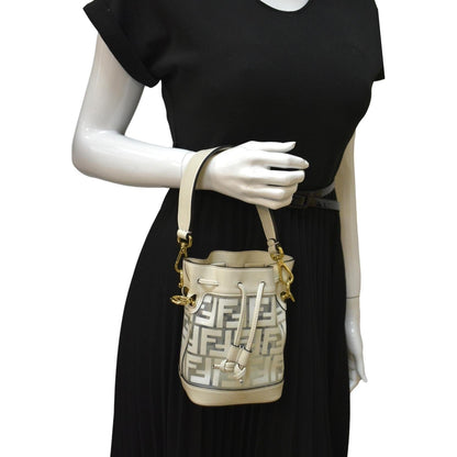 Fendi Mon Tresor Leather White Handbag