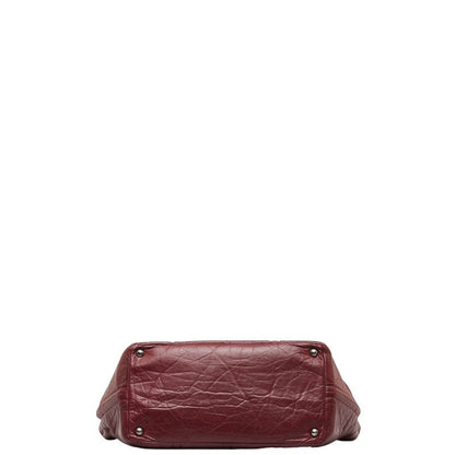 Chanel Big Coca-Cola Chain Tote Bag Wine Red Leather Chanel