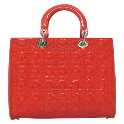 Dior Lady Dior Leather Red Handbag