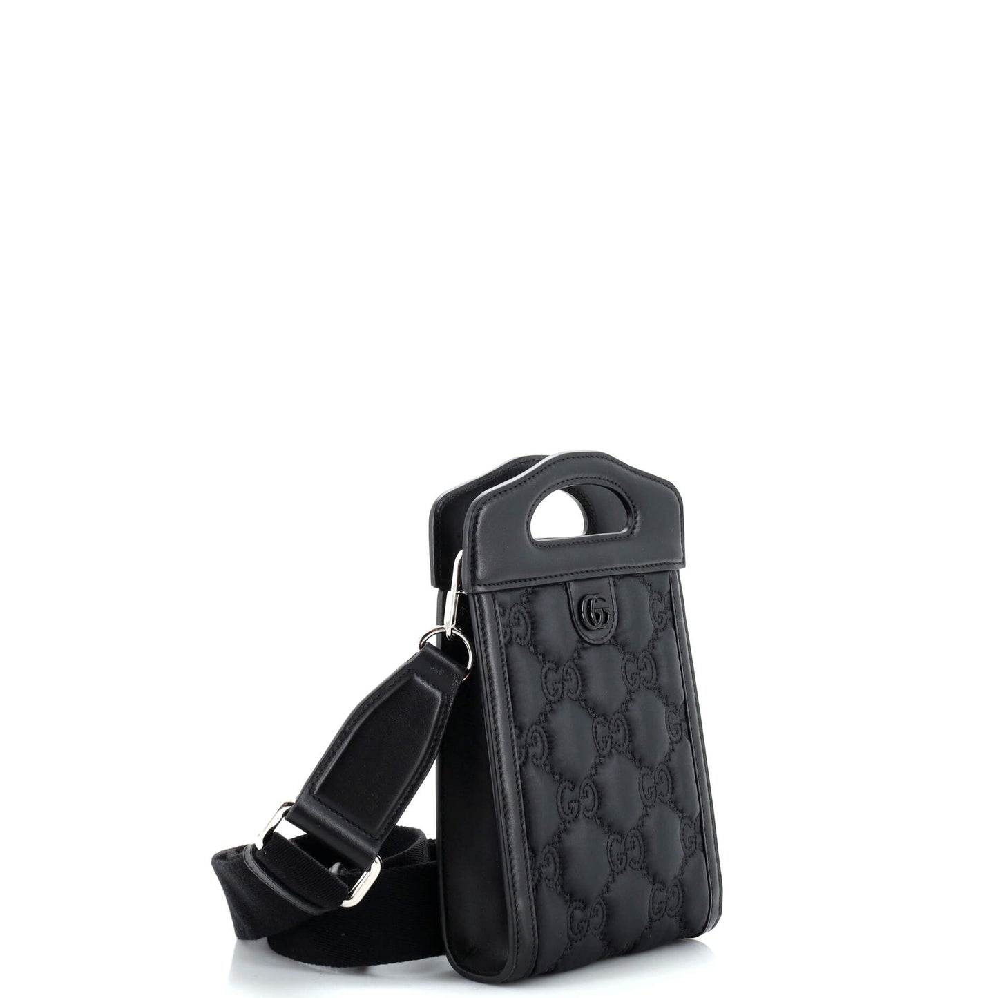 Top Handle Crossbody Bag GG Embossed Matelasse Nylon with Leather Mini