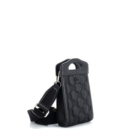 Top Handle Crossbody Bag GG Embossed Matelasse Nylon with Leather Mini