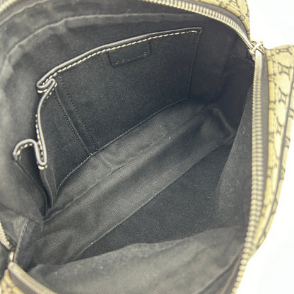 Celine Macadam Canvas Crossbody Bag Black Grey Medium