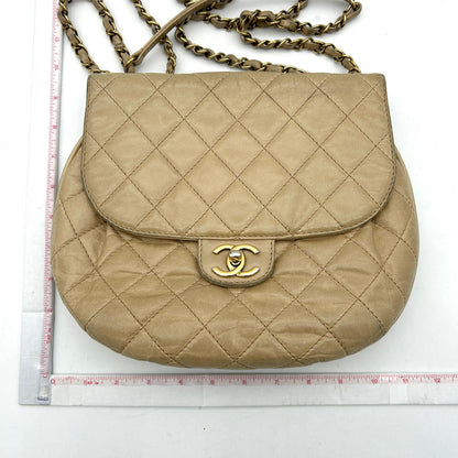 CHANEL Glazed Calfskin Quilted Bubble CC Flap Crossbody Bag  LA19636