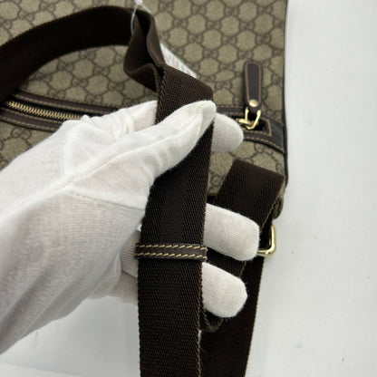 GUCCI GG Supreme Canvas Shoulder Crossbody Bag Beige 2120700049388