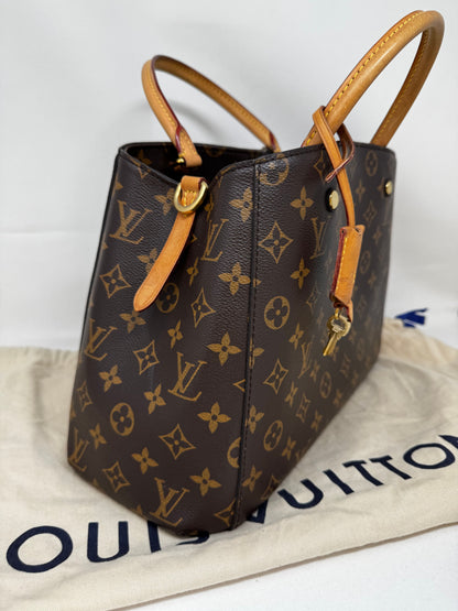 Louis Vuitton  2014 Monogram Montaigne MM Satchel | Brown B20-42