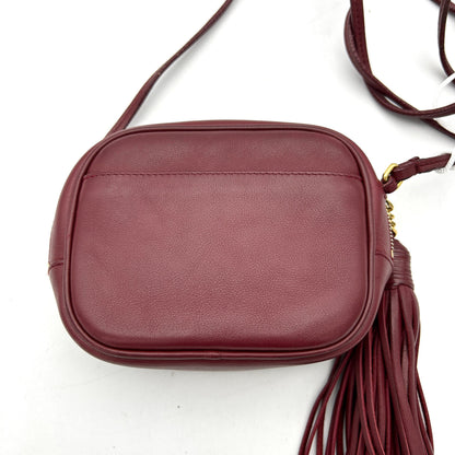 Saint Laurent Mini Monogram Lou Camera Bag - Burgundy Crossbody Bags, Handbags LA16986