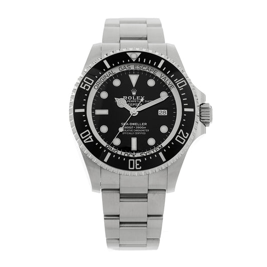 Stainless Steel 44mm Oyster Perpetual Date Sea-Dweller Deepsea Watch 126660 Black