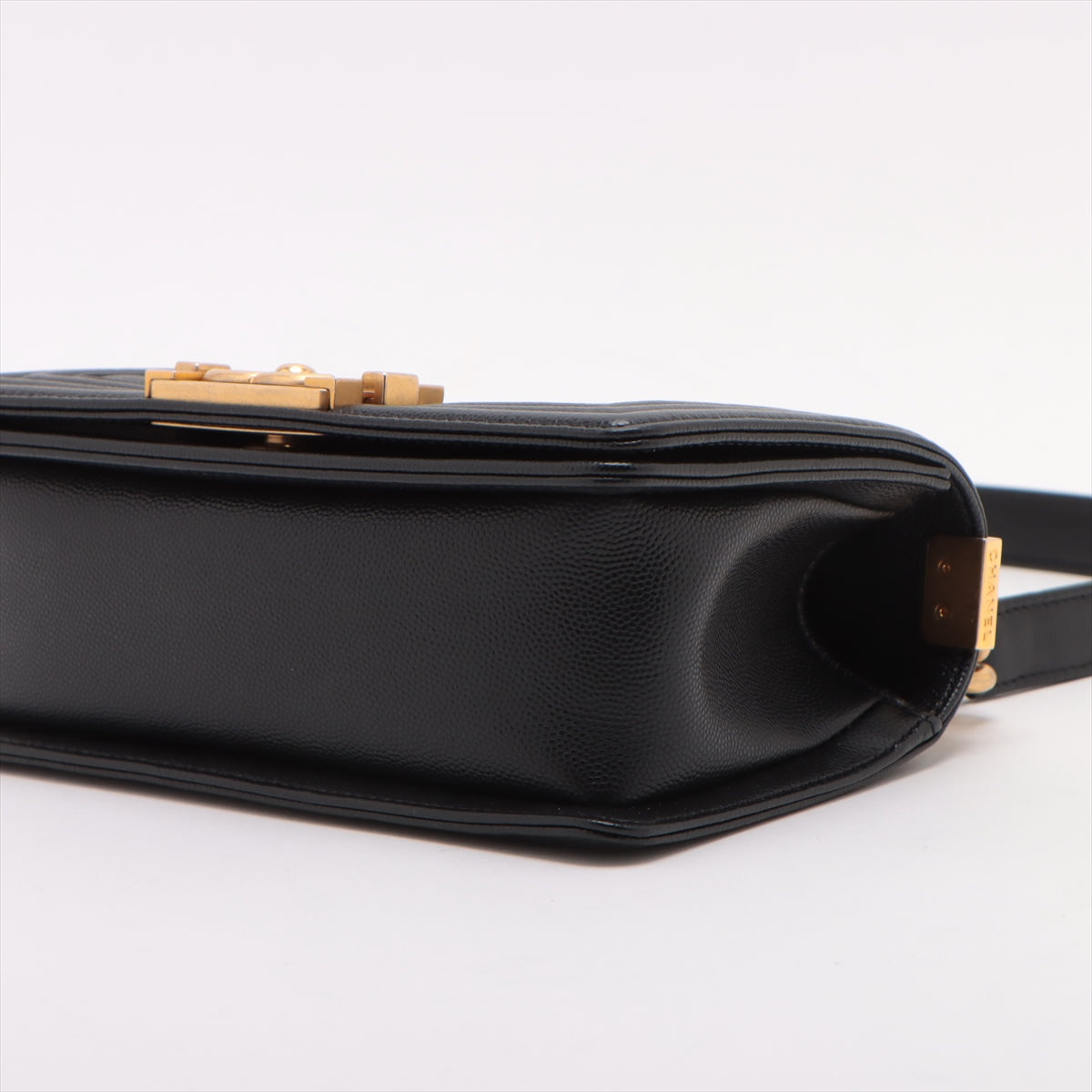 Chanel Boy Small Caviar Black Chain Shoulder Bag Style