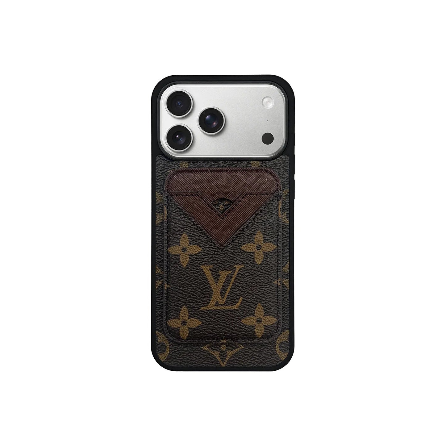 Retro Letter Card Pocket iPhone Case