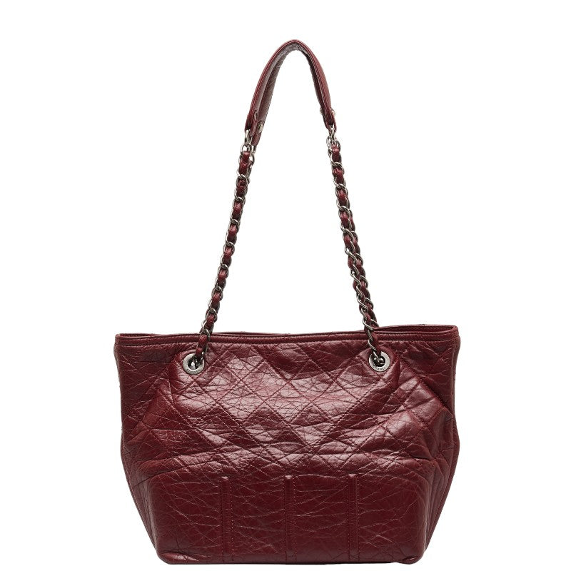 Chanel Big Coca-Cola Chain Tortoise Bag Wine Red Leather Chanel