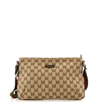 Web Zip Crossbody GG Canvas Small