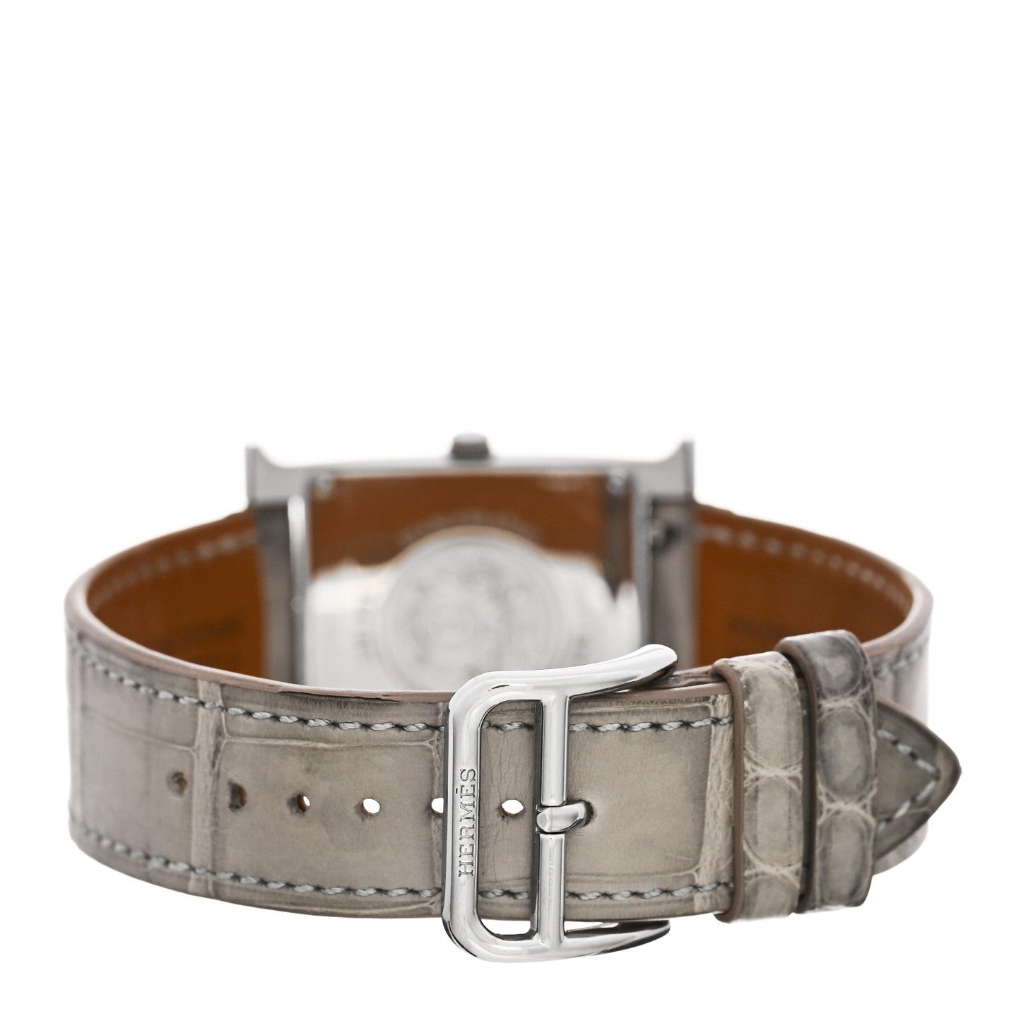 Stainless Steel Alligator Diamond Bezel Mother of Pearl 26mm Heure H Hour Quartz Watch Gris Perle