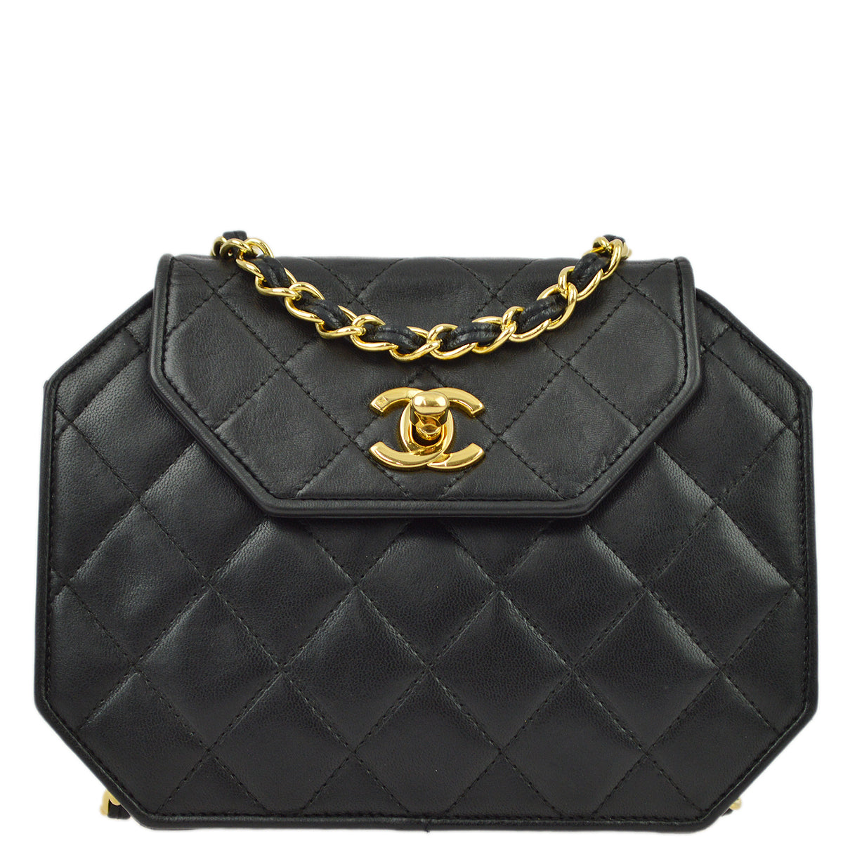 Chanel Lambskin Black Chain Shoulder Bag Style 5