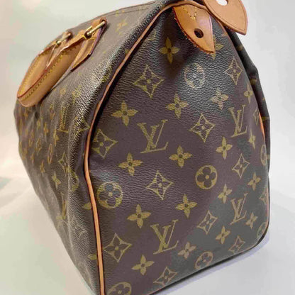 Louis Vuitton Monogram Speedy 35 Handbag, Brown, Coated Canvas