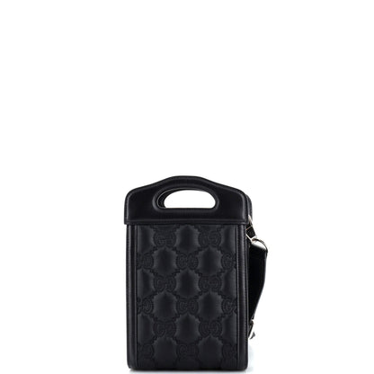 Top Handle Crossbody Bag GG Embossed Matelasse Nylon with Leather Mini