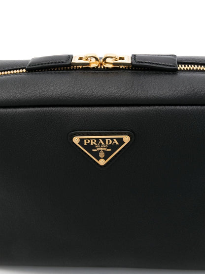 Prada Women Zipped Leather Crossbody Bag