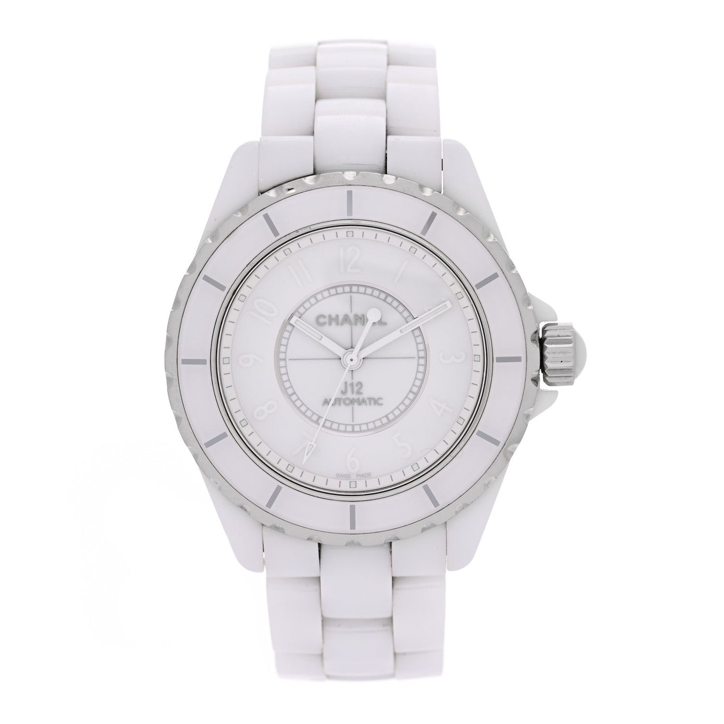 Stainless Steel Ceramic 38mm J12 Phantom Automatic Watch White